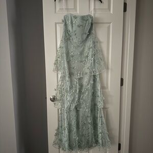 Dessy Collection Celadon Gown